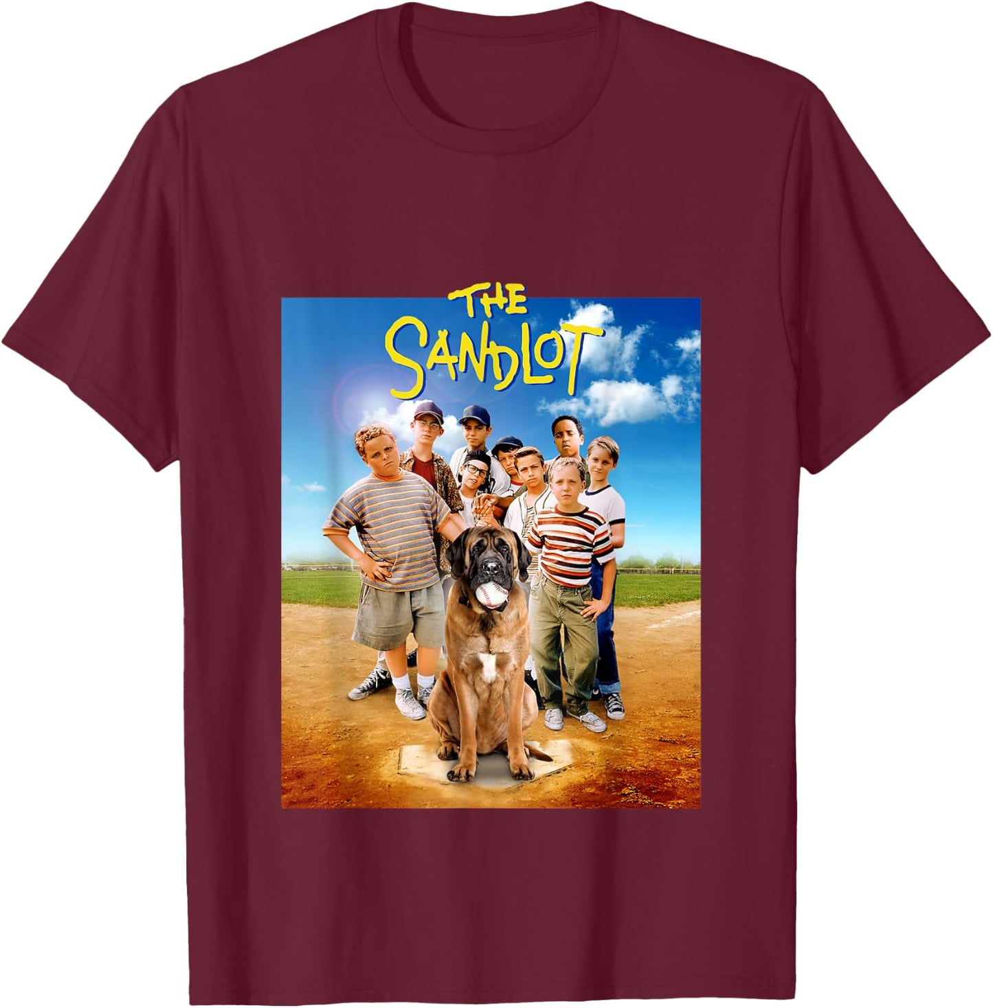 The Sandlot Movie Poster 90s T-Shirt - T-Shirt | Maroon