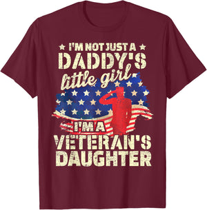 Proud Daughter of a Veteran, Veterans Day Veteran's Daughter T-Shirt - T-Shirt | Maroon