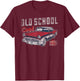 Old School Cool - 50s vintage Car Birthday Fathers Day T-Shirt - T-Shirt | Maroon