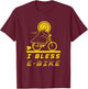 I Bless Jesus Christ E-Bike Bicycle Bike Sports Gift T-Shirt - T-Shirt | Maroon