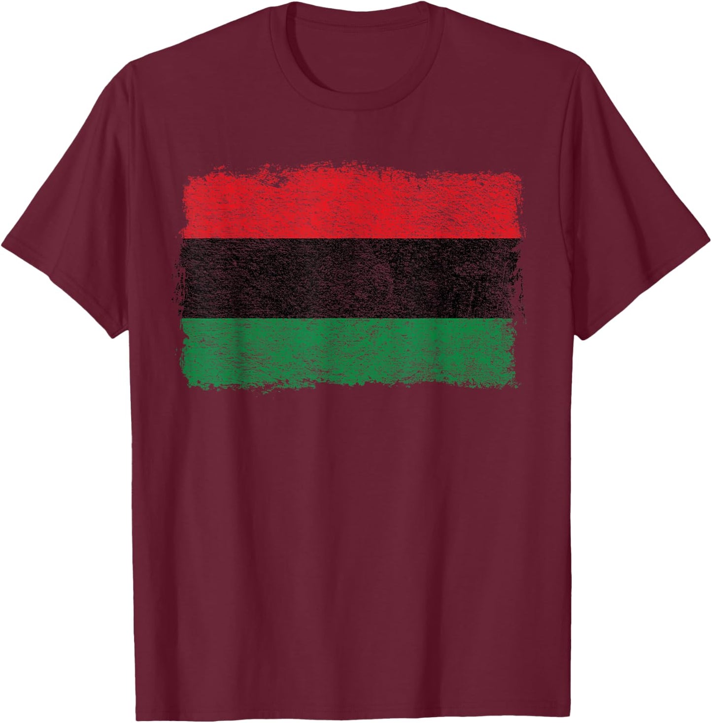 PAN African Flag Black Liberation Banner Black Pride T-Shirt - T-Shirt | Maroon
