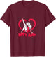 Betty Boop Scrolling Hearts T-Shirt - T-Shirt | Maroon