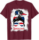 Dominicana Bleached Dominican Republic Girl Woman Small T-Shirt - T-Shirt | Maroon