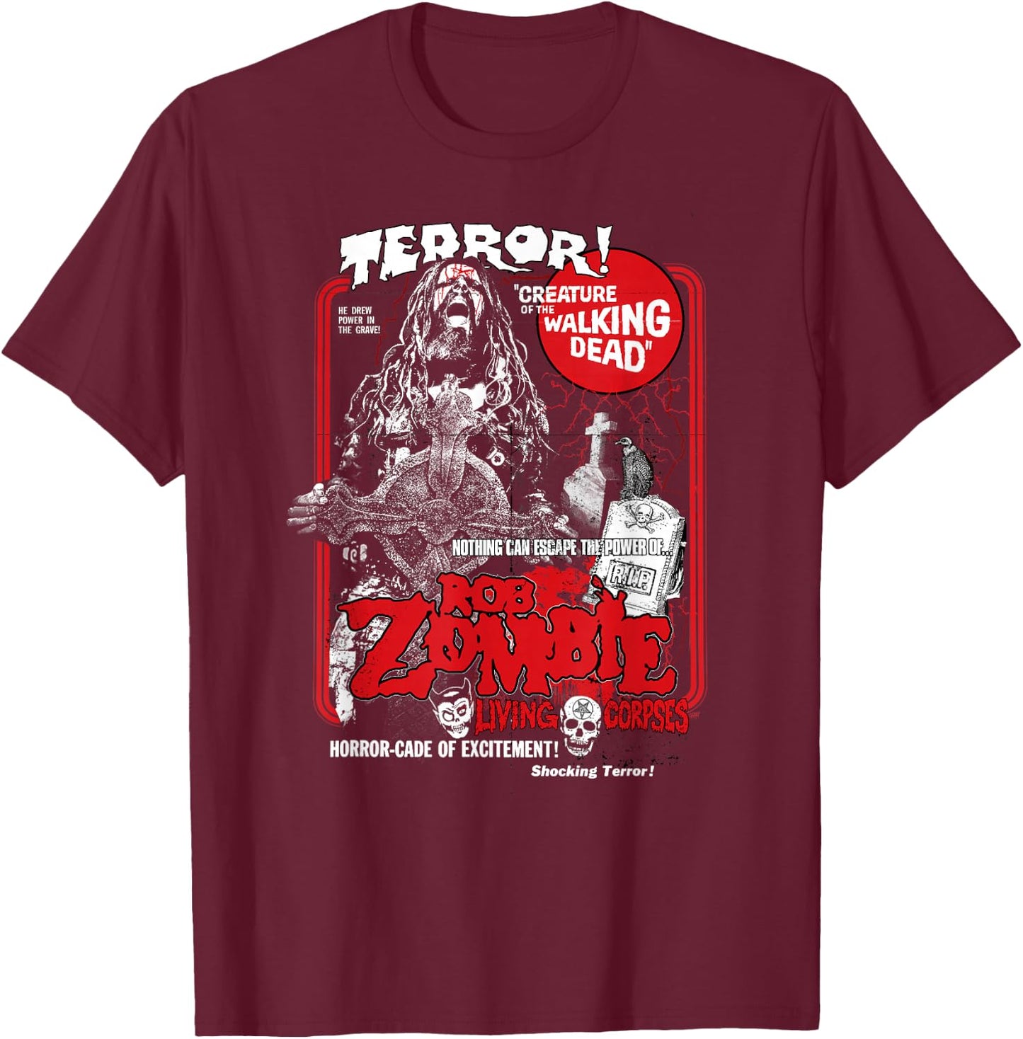 Rob Zombie – Creature Of The Walking Dead T-Shirt - T-Shirt | Maroon