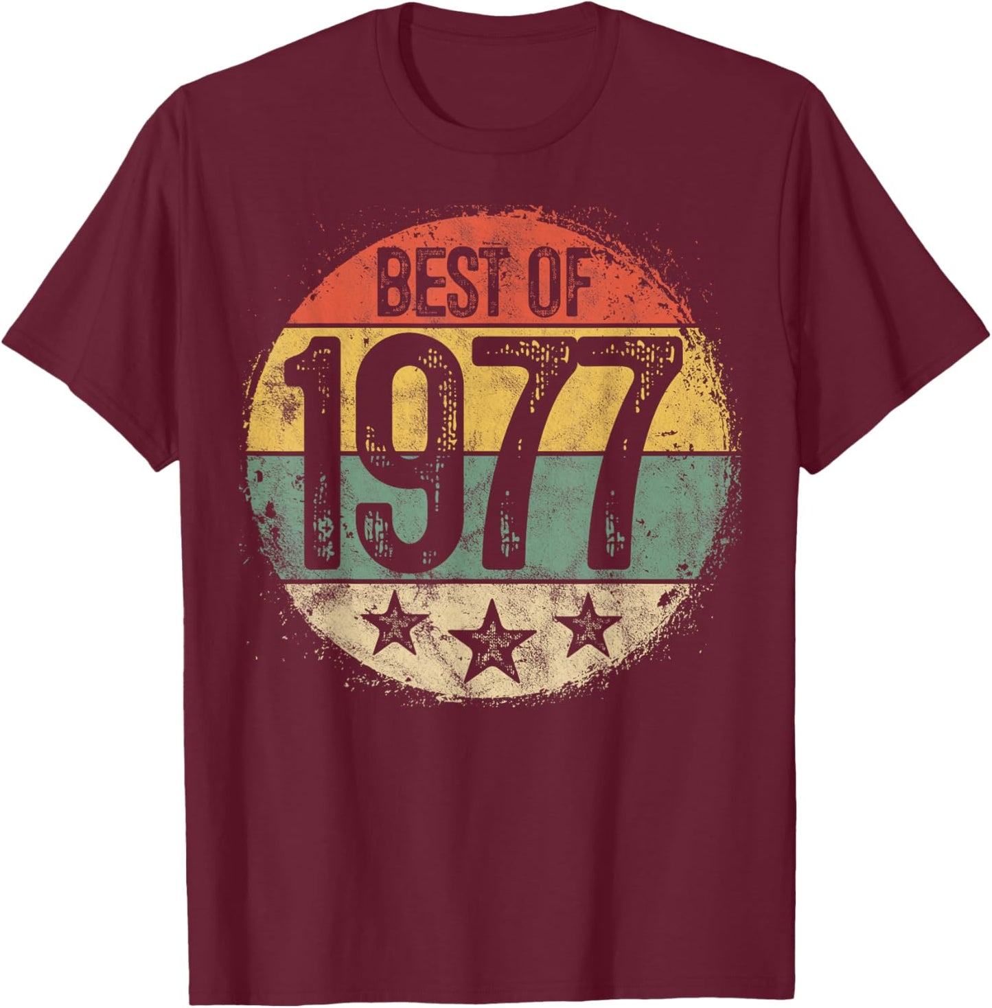 Best of 1977 48th Birthday Gifts Women 48 Year Old T-Shirt - T-Shirt | Maroon