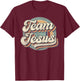 Retro Team Jesus Christian Bible Religious T-Shirt - T-Shirt | Maroon