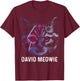 David Meowie Funny Cat Cat Lover T-Shirt - T-Shirt | Maroon