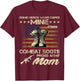 Some Heros Wear Capes Mine Wears Combat Boots Army Mom T-Shirt - T-Shirt | Maroon