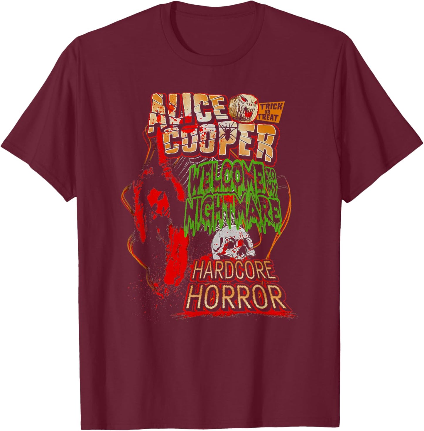 Alice Cooper – Hardcore Halloween T-Shirt - T-Shirt | Maroon