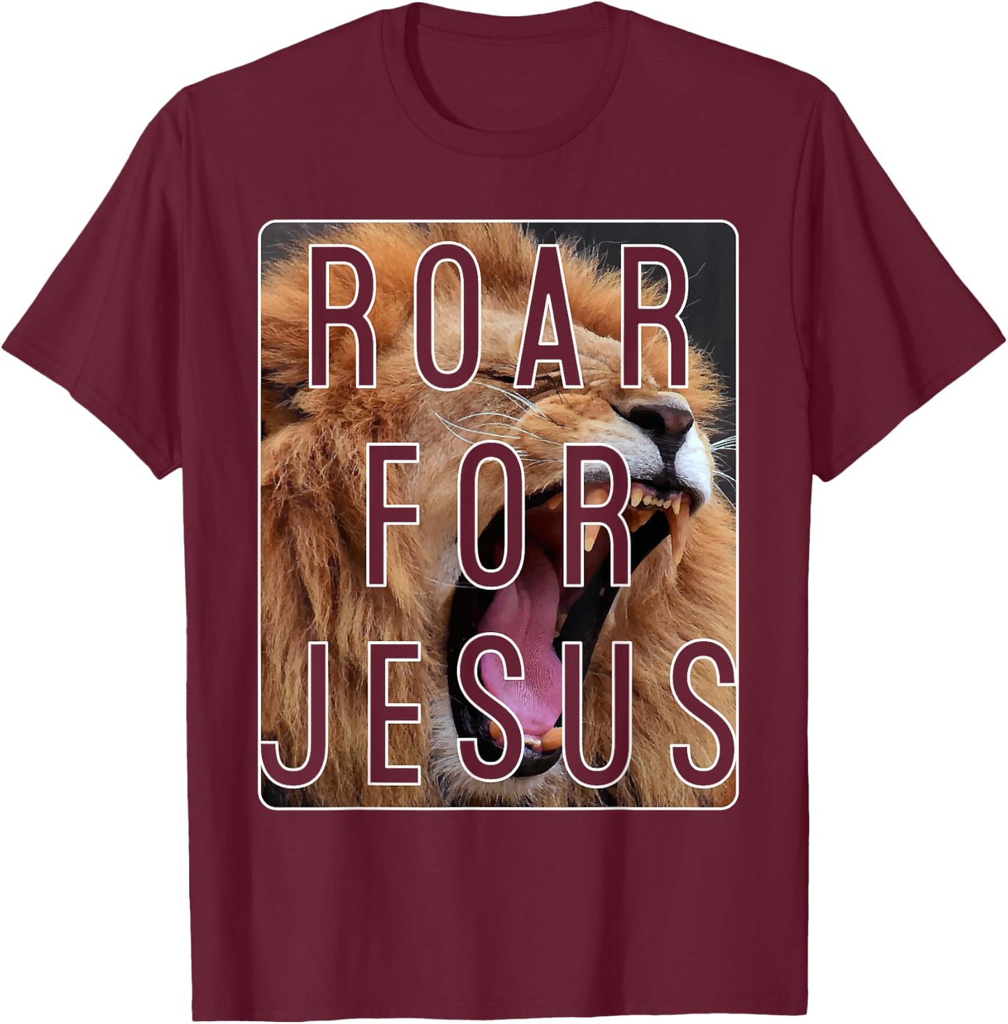 Vacation Bible School Shirt Wild About VBS Roar For Jesus T-Shirt - T-Shirt | Maroon