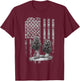 U.S.A. Flag Morel Mushroom Hunter T-Shirt - T-Shirt | Maroon