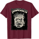 Vintage Horror Movie Monster Halloween Frankenstein Monster T-Shirt - T-Shirt | Maroon