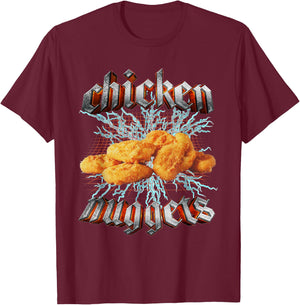 Chicken Nuggets Heavy Metal World Tour Hardcore Music T-Shirt - T-Shirt | Maroon