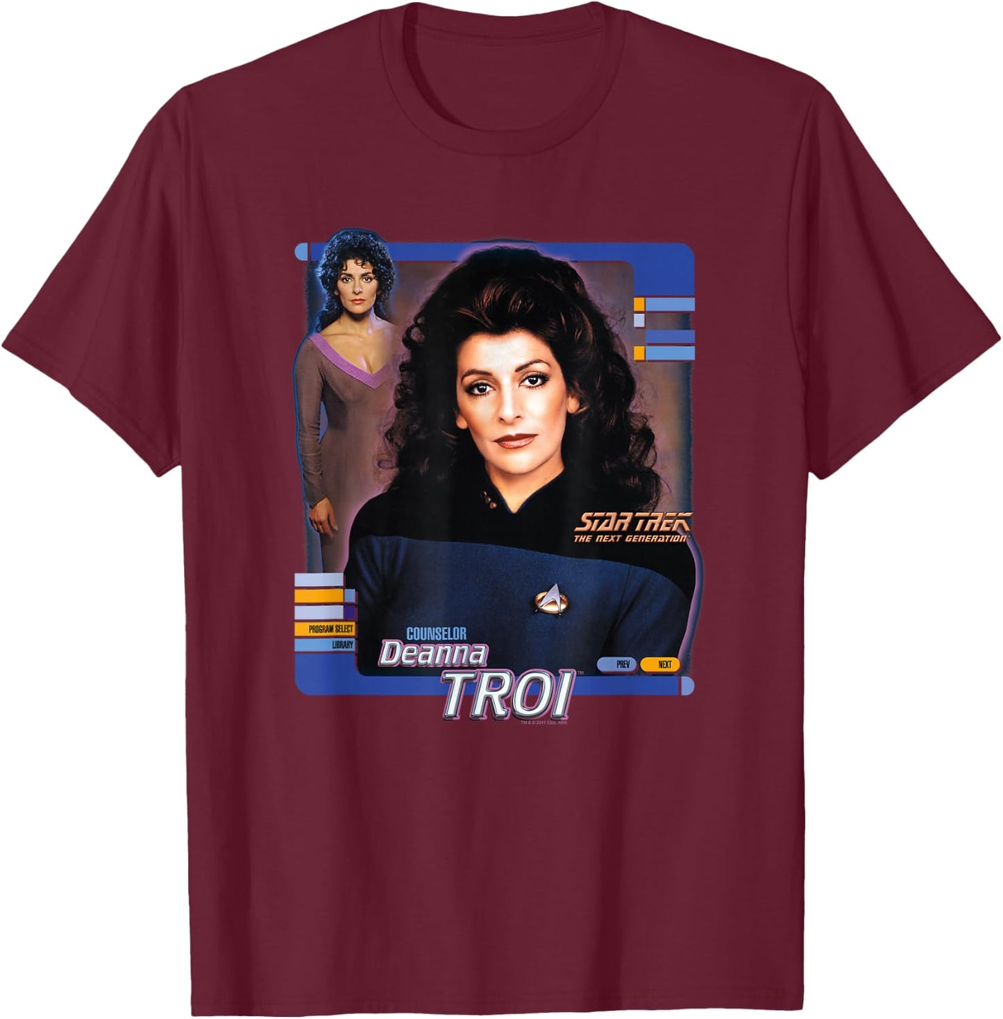 Star Trek Deanna Troi T-Shirt - T-Shirt | Maroon