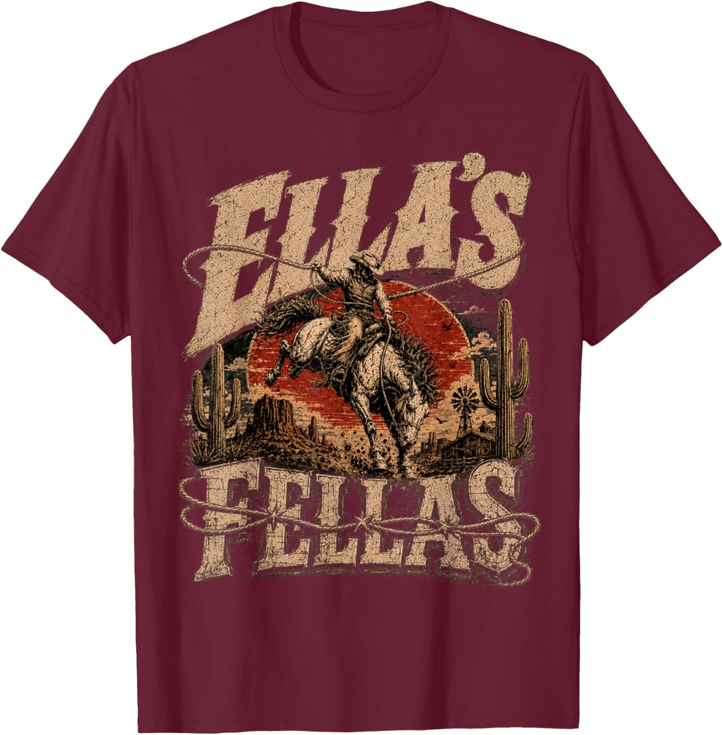Vintage Ella's Name Pride Classic Gifts Women Kids T-Shirt - T-Shirt | Maroon