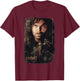 Warner Bros. Hobbit Kili Poster -Adults, Kids Grey Cotton, Polyester Short Sleeve Classic Fit T-Shirt - T-Shirt | Maroon