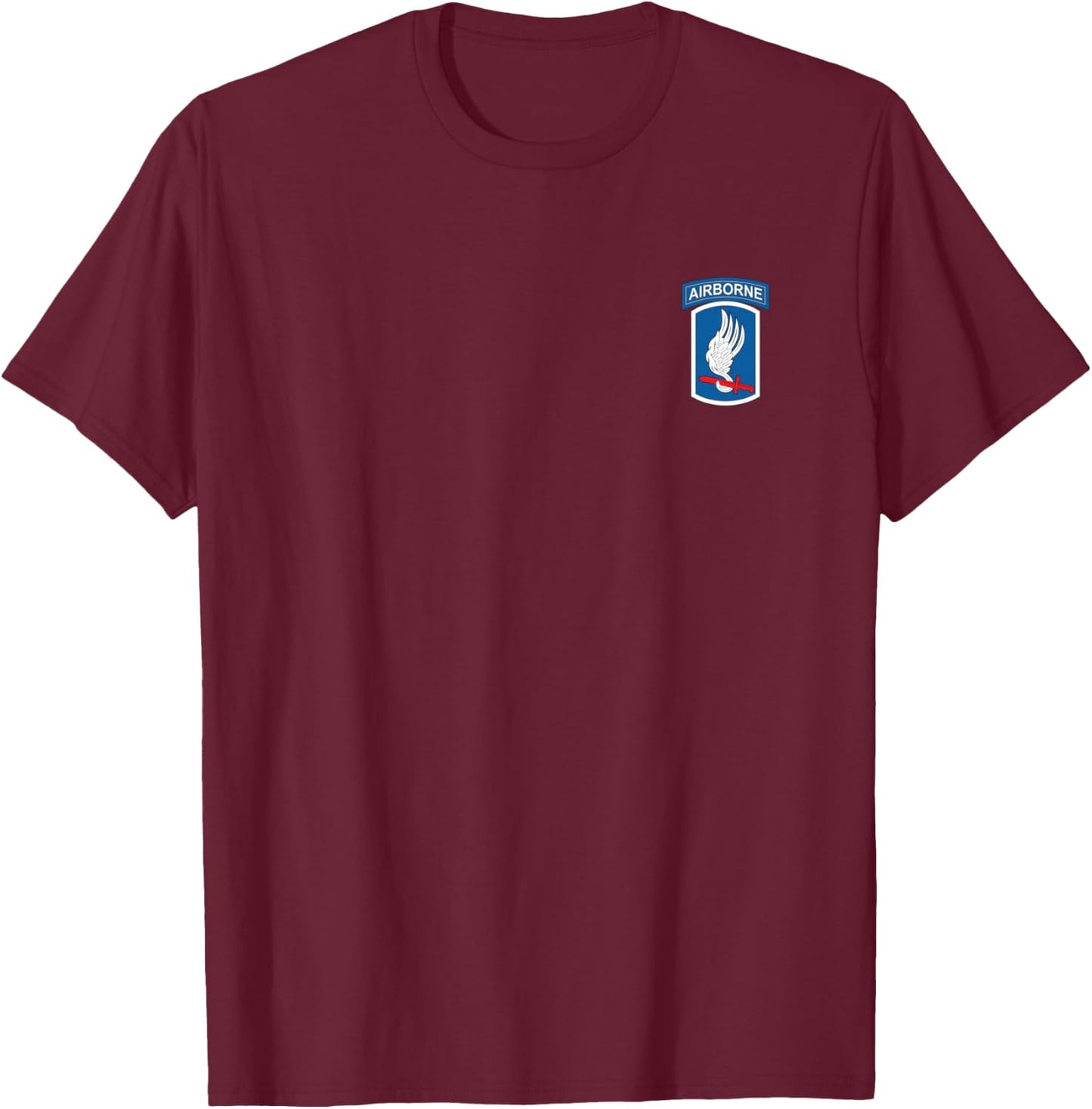 U.S Army 173rd Airborne Division Veteran Flag Vintage T-Shirt - T-Shirt | Maroon