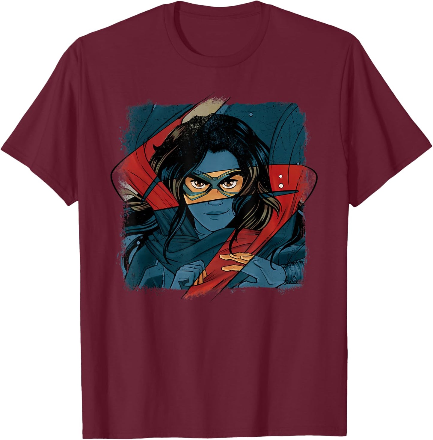 Marvel Studios Ms. Marvel Logo Action T-Shirt - T-Shirt | Maroon