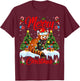 Red Panda Lover Xmas Lighting Santa Hat Red Panda Christmas T-Shirt - T-Shirt | Maroon