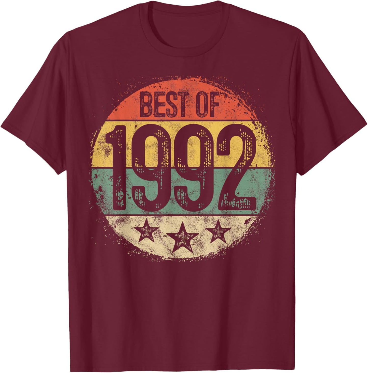 Best Of 1992 33rd Birthday Gifts Women 33 Year Old T-Shirt - T-Shirt | Maroon