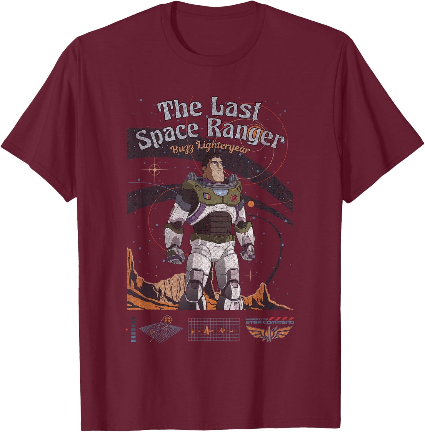 Disney Pixar Lightyear The Last Space Ranger Vintage Shot T-Shirt - T-Shirt | Maroon