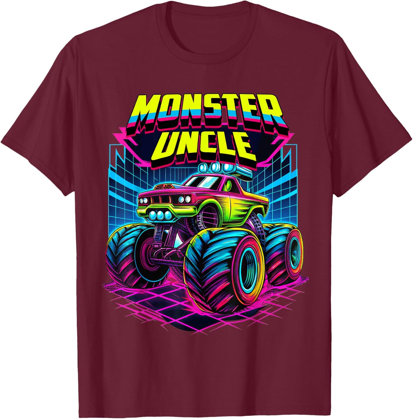 Monster Truck Uncle Monster Truck Are My Jam Truck Lovers T-Shirt - T-Shirt | Maroon