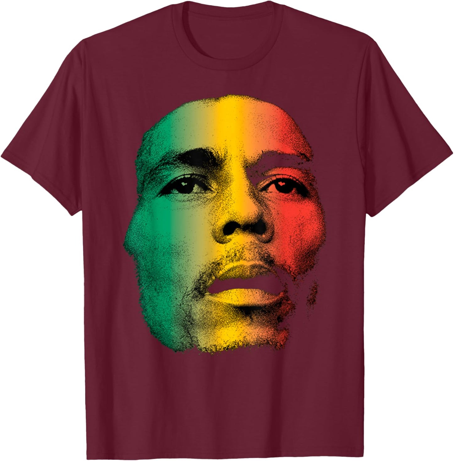 Bob Marley Face T-Shirt - T-Shirt | Maroon