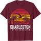 CHARLESTON SC SOUTH CAROLINA Gift Beach Vintage Retro Sunset Men Women Kids T-Shirt - T-Shirt | Maroon