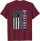 Michigan Police Week Thin Blue Line Shirt USA Flag Gifts Cop T-Shirt - T-Shirt | Maroon