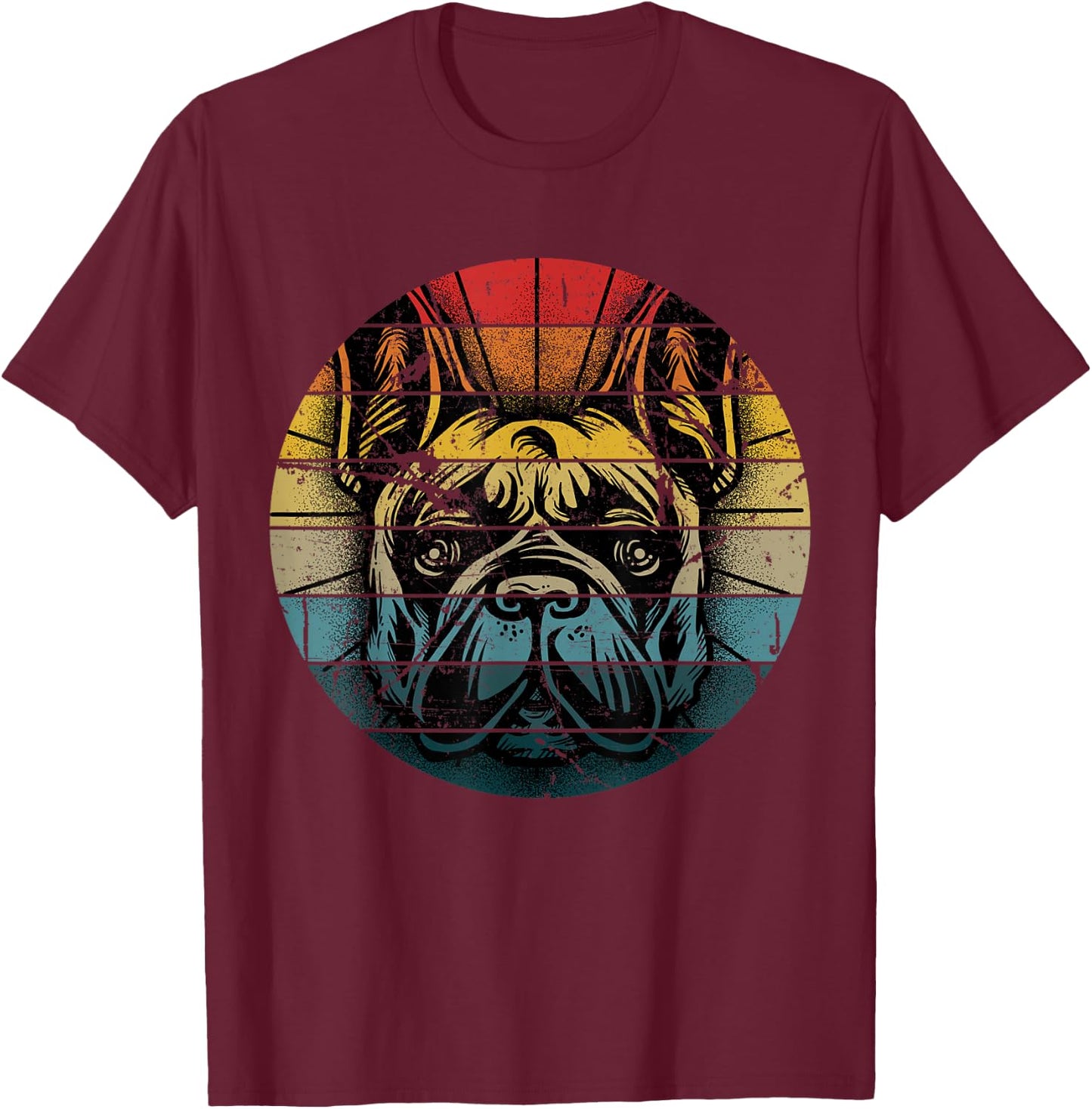 French Bulldog Gift Frenchie Dog Lover Women Men Dogfather T-Shirt - T-Shirt | Maroon