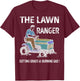Lawn Ranger Dad Cutting Grass & Burning Gas Father's Day T-Shirt - T-Shirt | Maroon