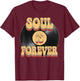 Soul Is Forever Vinyl CD 60s 70s Disco Funky Groove T-Shirt - T-Shirt | Maroon