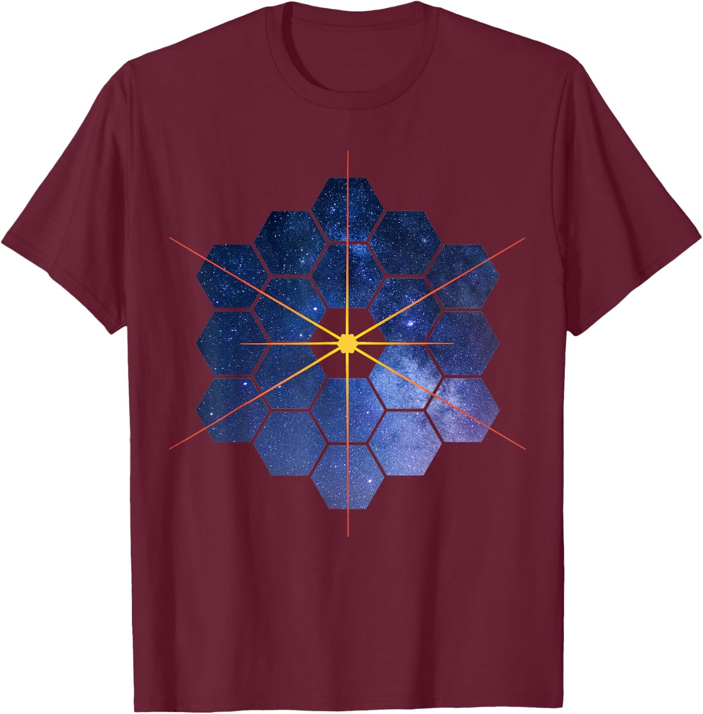 James Webb Space Telescope JWST Graphic T-Shirt - T-Shirt | Maroon