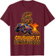 Birthday Monster Truck 6 Year Old Boys 6th Party Born 2020 T-Shirt - T-Shirt | Maroon