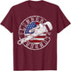 Plumber American Flag Plumbing Gift Usa Patriot Stamp Style T-Shirt - T-Shirt | Maroon