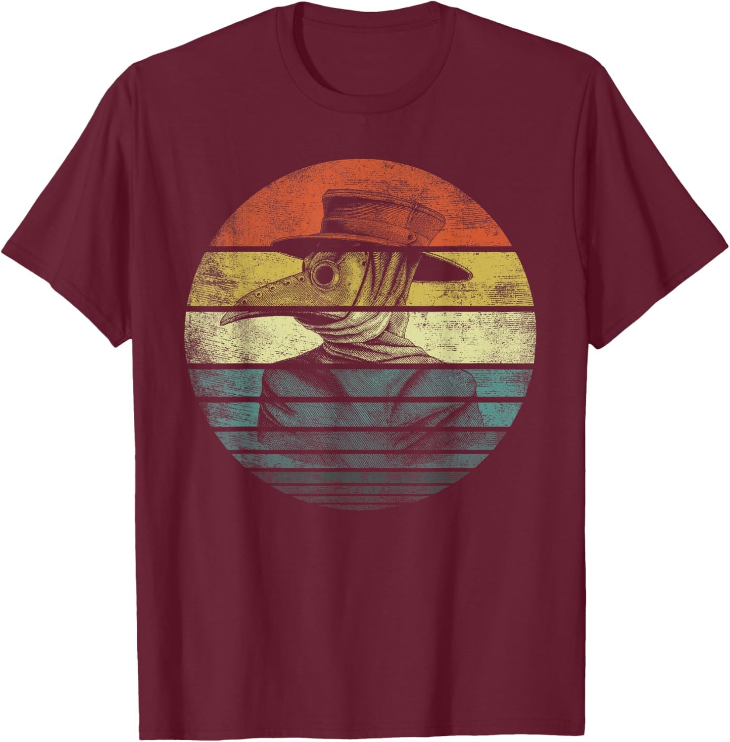 Vintage Plague Face Mask Gifts Women Plague Doctor T-Shirt - T-Shirt | Maroon
