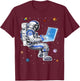 Astronaut Programmer Coding Software Developer Coder T-Shirt - T-Shirt | Maroon