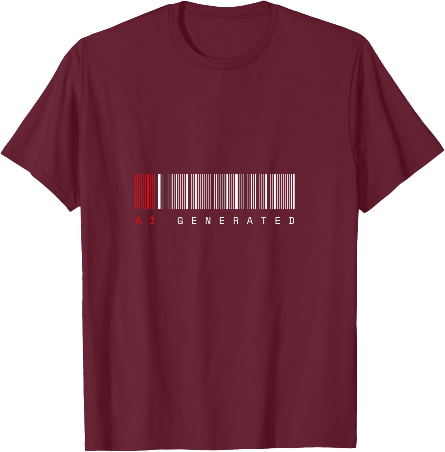 AI Generated - AI Robot AI Funny Shirt AI Merch AI Shirt T-Shirt - T-Shirt | Maroon