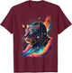 Astronaut Cougar Space Galaxy T-Shirt - T-Shirt | Maroon