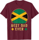 Best Dad Ever Jamaican Father Country Jamaica Flag T-Shirt - T-Shirt | Maroon