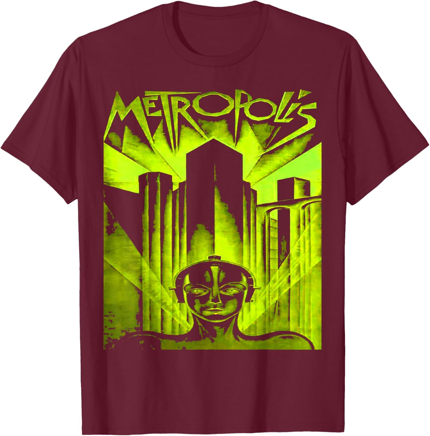 Vintage Nerdy Metropolis Sci-Fi Movie Science Teacher Geek T-Shirt - T-Shirt | Maroon