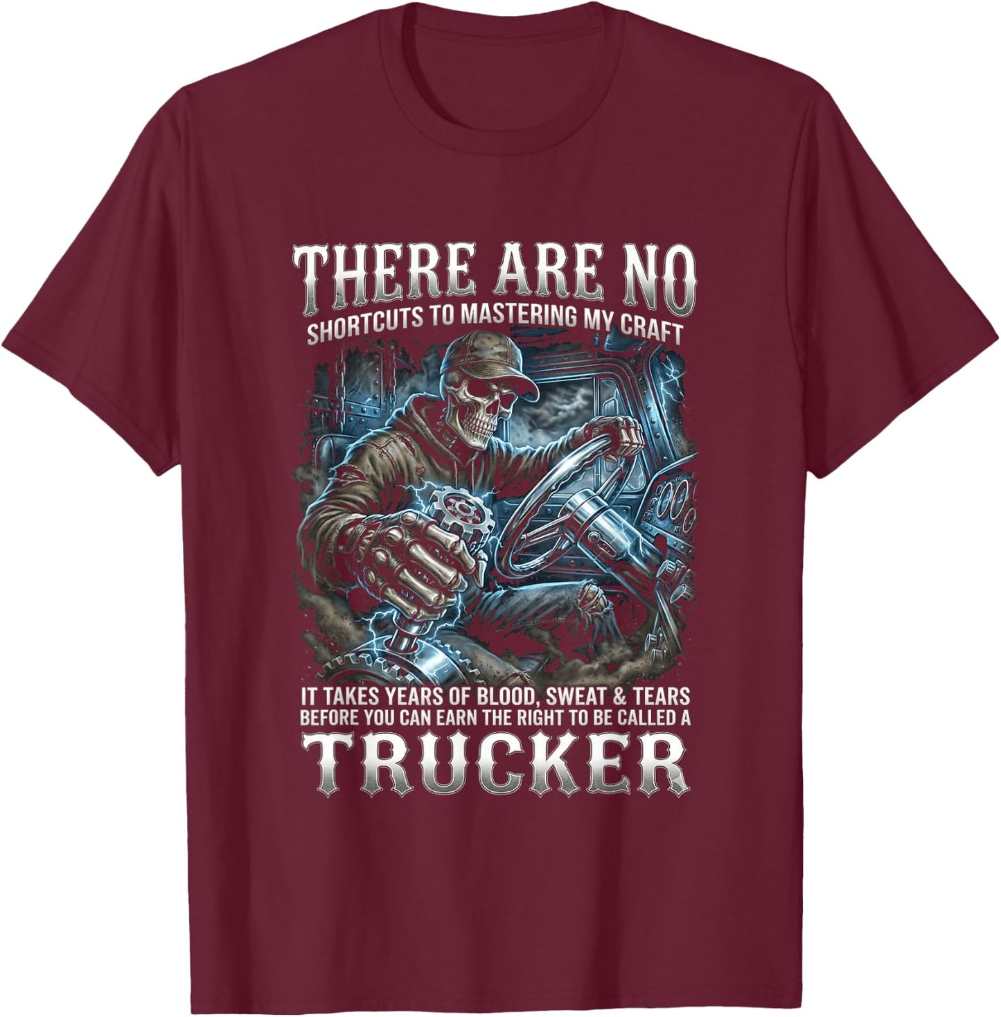 Semi Driver Diesel Gear Shift T-Shirt - T-Shirt | Maroon