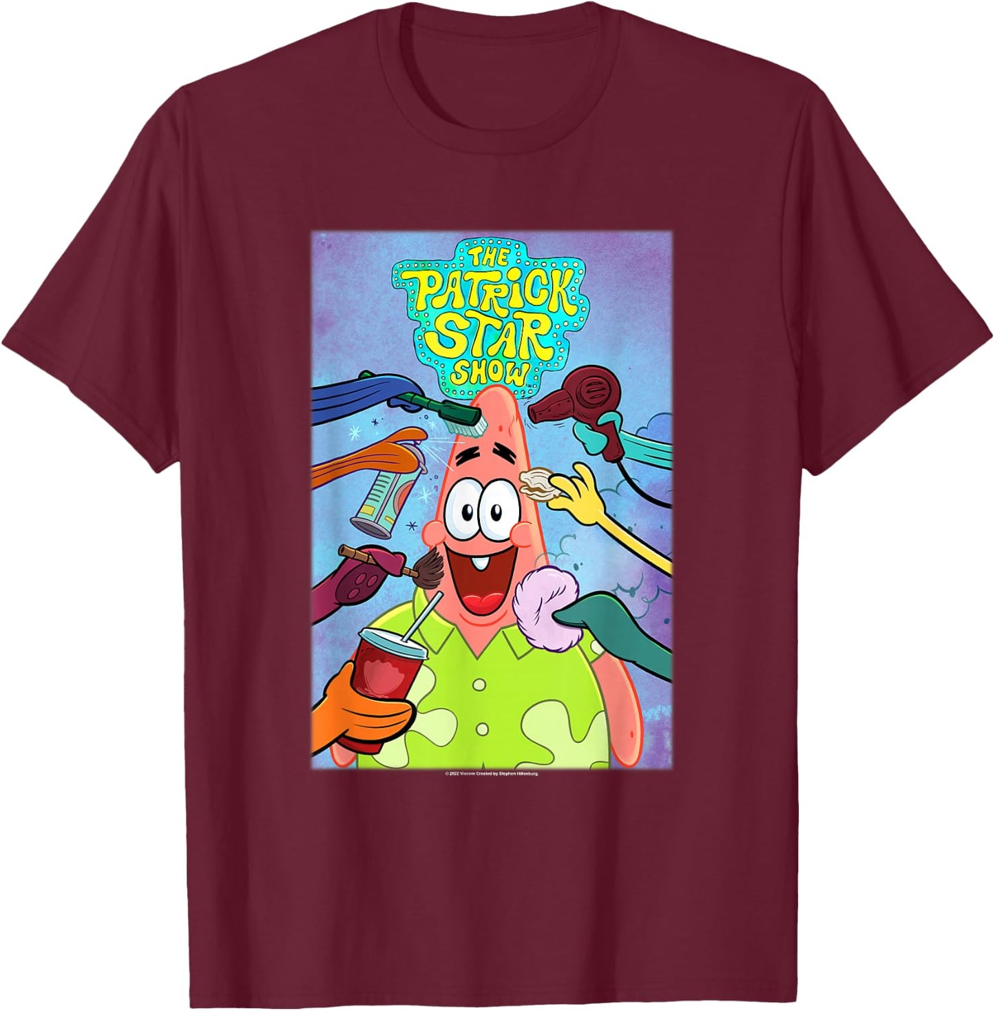 The Patrick Star Show Superstar T-Shirt - T-Shirt | Maroon