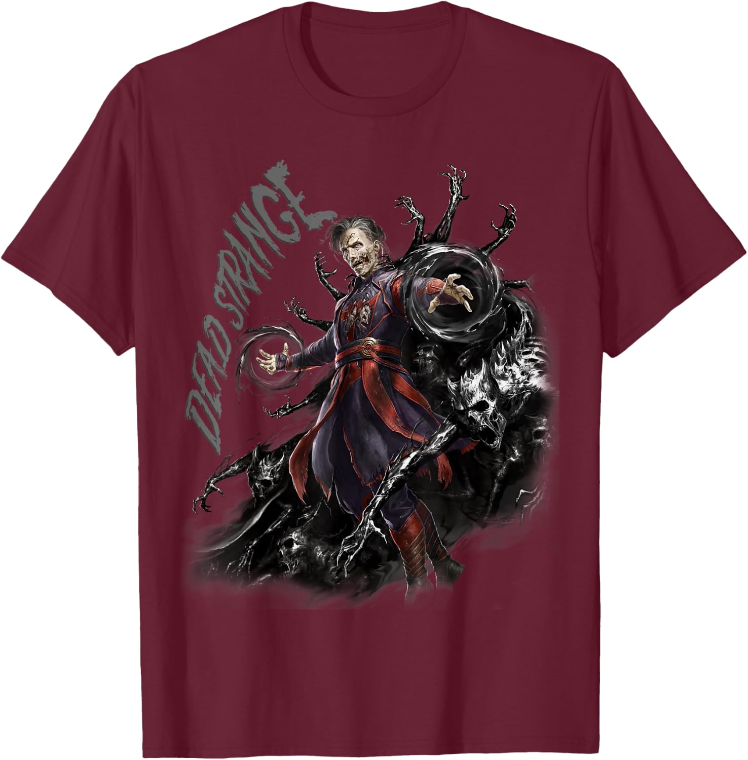 Marvel Doctor Strange Multiverse of Madness the Dead Strange T-Shirt - T-Shirt | Maroon