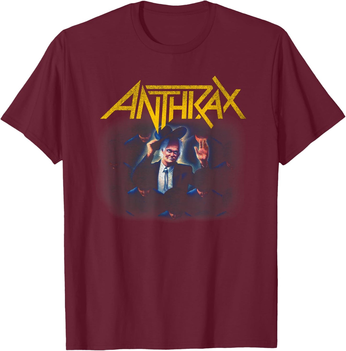 Anthrax - Among The Living 35th Follow Me Front Back Print T-Shirt - T-Shirt | Maroon
