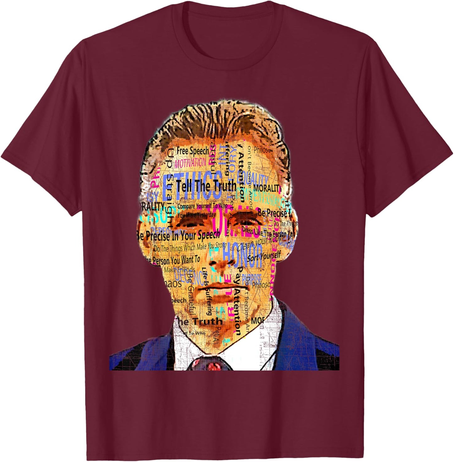 Vintage Dr Peterson Design - Word Cloud - Gift T-Shirt - T-Shirt | Maroon
