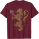 Vintage Norwegian Coat of Arms Norway Lion Gift T-Shirt - T-Shirt | Maroon