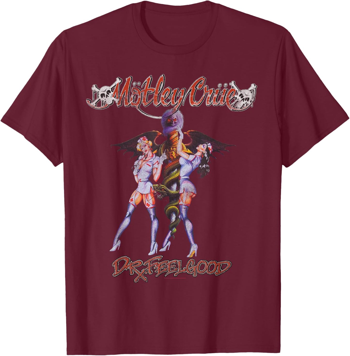 Mötley Crüe - Dr. Feelgood T-Shirt - T-Shirt | Maroon