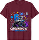 Kids 6th Birthday Monster Truck Astronaut 6 Year Old Boys Kids T-Shirt - T-Shirt | Maroon