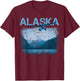Alaska The Last Frontier With Float Plane T-Shirt - T-Shirt | Maroon